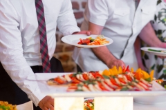 People group catering buffet food indoor in luxury restaurant